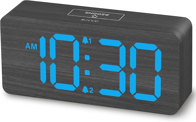uscce Wooden Digital Alarm Clocks by USCCE