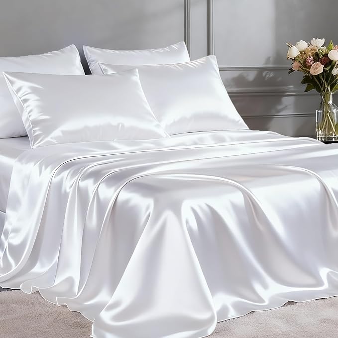 FreshCulture Satin Sheets Twin Size Bed Set by FreshCulture