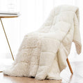 Wemore Shaggy Long Fur Faux Fur Weighted Blanket, Cozy and Fluffy Plush Sherpa by WemoreDirect