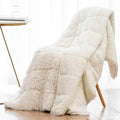 Wemore Shaggy Long Fur Faux Fur Weighted Blanket, Cozy and Fluffy Plush Sherpa by WemoreDirect