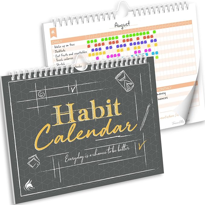 Clever Fox Habit Tracker Calendar – Inspirational Goal Tracker and Habit by CleverFox