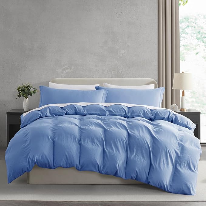 Nestl Calm Blue Duvet Cover King Size by Nestl