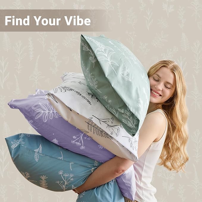 MUXHOMO Duvet Cover Full Size, Reversible Floral Beige Duvet Cover Set - Image 7