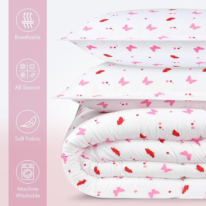 Utopia Bedding All Season Butterfly Comforter Set - Image 2