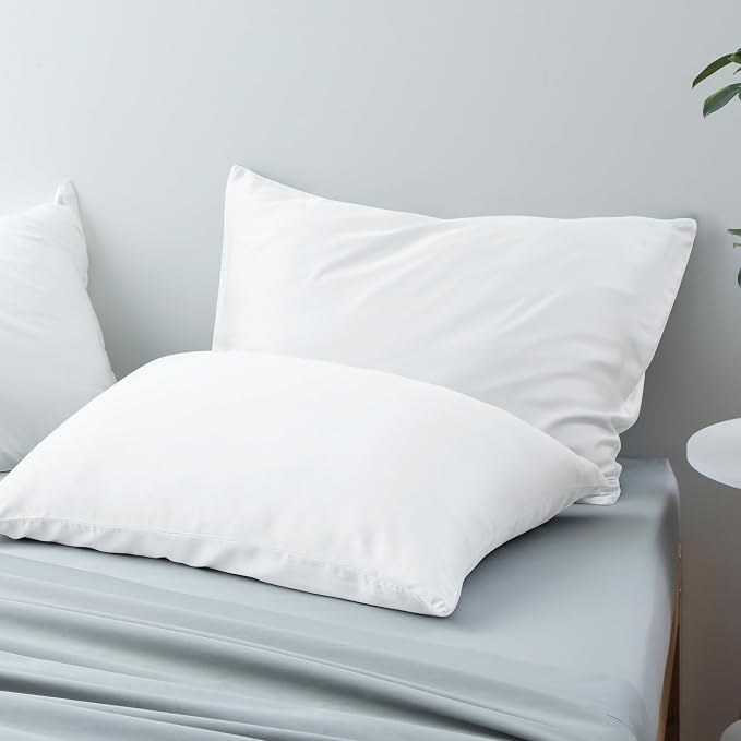 4-Pack Bamboo Viscose Zippered Pillow Cases King Size, 400 Thread Count Cooling - Image 8
