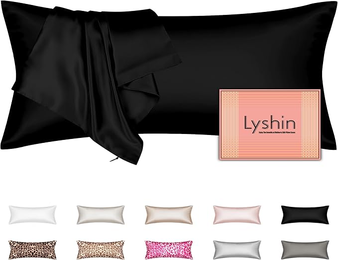 Silk Body Pillow Cover with Zipper, Mulberry Silk Pillow Cases Body Size by LYSHINSILKPILLOWCASES