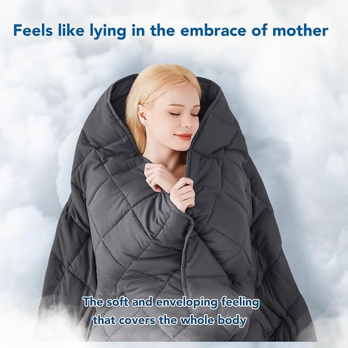 Topcee Weighted Heavy Comfort Blanket, Cooling Breathable Polyester Material - Image 4