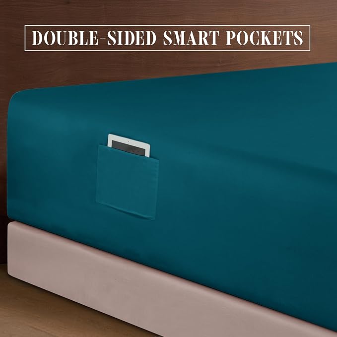 Elegant Comfort Luxurious 1500 Premium Hotel Quality Microfiber 4-Piece Sheet - Image 5