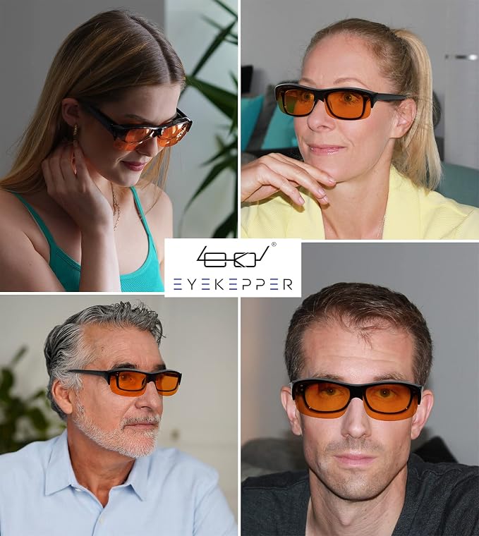 Eyekepper 100% Anti-Blue Light Blocking Fitover Glasses Wear Over Computer - Image 2