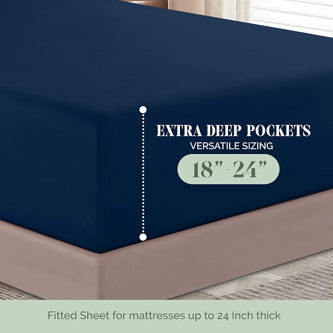 Elegant Comfort Luxurious 1500 Premium Hotel Quality Microfiber 4-Piece Sheet - Image 4