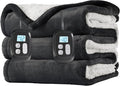 LaffyLo Electric Heated Blanket Queen Size 84 x 90, Dual Control, Fast Heating by LAFFYLO