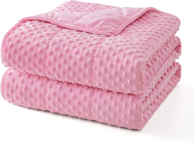 Topcee Weighted Blanket for Adults, Minky Dots Heavy Blanket for 110-130lbs by Topcee%E2%80%94ForYourGoodSleep