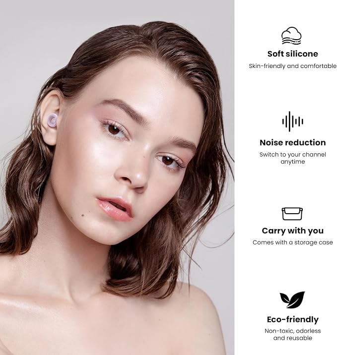 Jayine Ear Plugs for Noise Reduction, Reusable Concert Earplugs Hearing - Image 5
