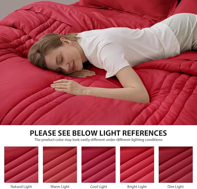 Full Comforter Set Red - Image 5