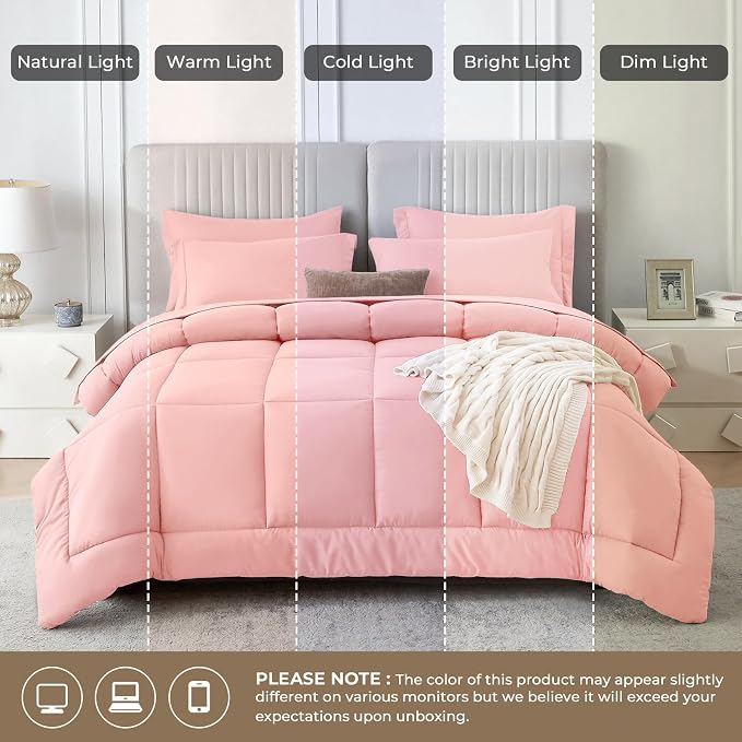 Sasttie Twin XL Comforter Set, 5 Pieces Twin XL Bed in a Bag, Complete Bedding - Image 8