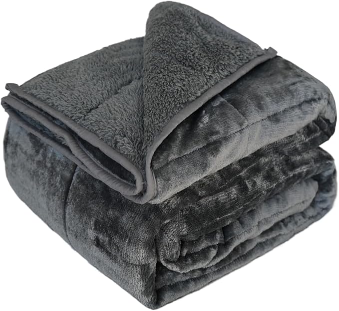 Throw Sherpa Weighted Blanket 20 lbs by CZZZ