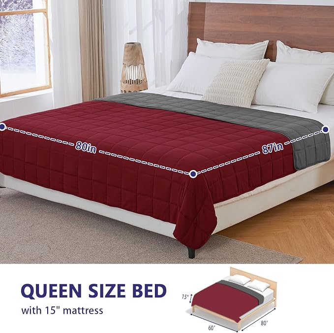King Size Weighted Blanket for Adults Cooling Heavy Blanket for Sleeping - Image 2