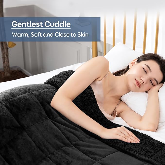 Sivio Sherpa Fleece Weighted Blanket - Image 4