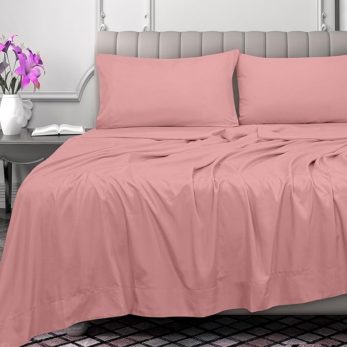 Royale Linens 300 Thread Count 100% Long Staple Combed Cotton Flat Sheet - Image 2