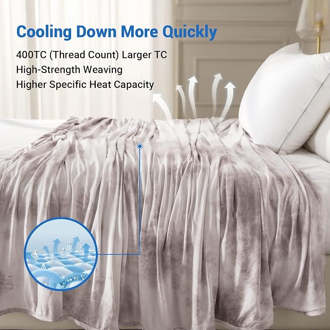 Topcee Cooling Blanket for Hot Sleepers and Night Sweats, 100% Oeko-Tex - Image 5