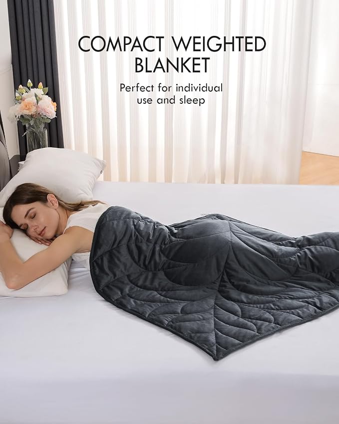 Kaisa Weighted Lap Blanket 7 lbs 41" x 53", Cozy Luxury Crystal Velvet Small - Image 3