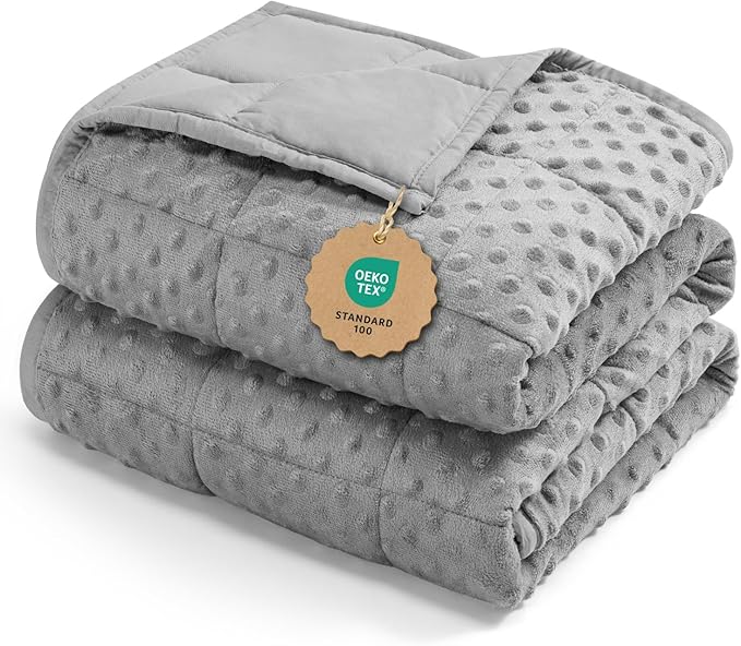Kivik Weighted Blanket 20 lbs for Adults, Minky Dot Heavy Blankets, Microfiber by Kivik