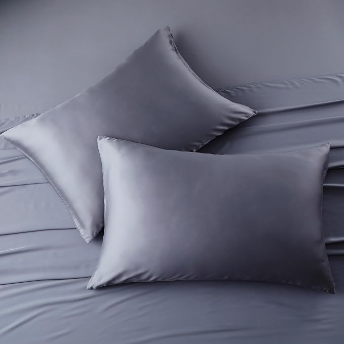 2 Pack Cooling Pillow Cases, Viscose Derived from Bamboo Pillow Protectors - Image 7
