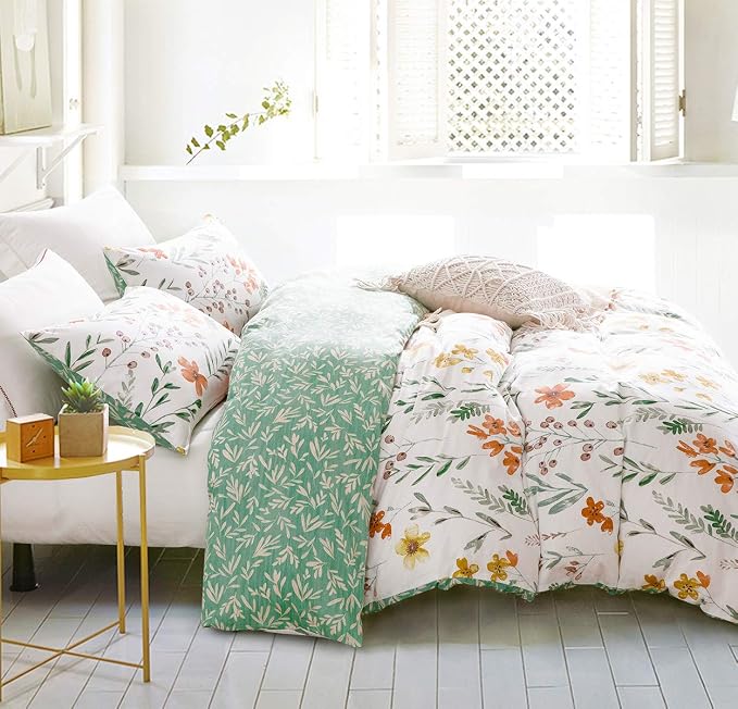 SLEEPBELLA Duvet Cover Queen, 600 Thread Count Cotton 3pcs Bedding Set Yellow - Image 2