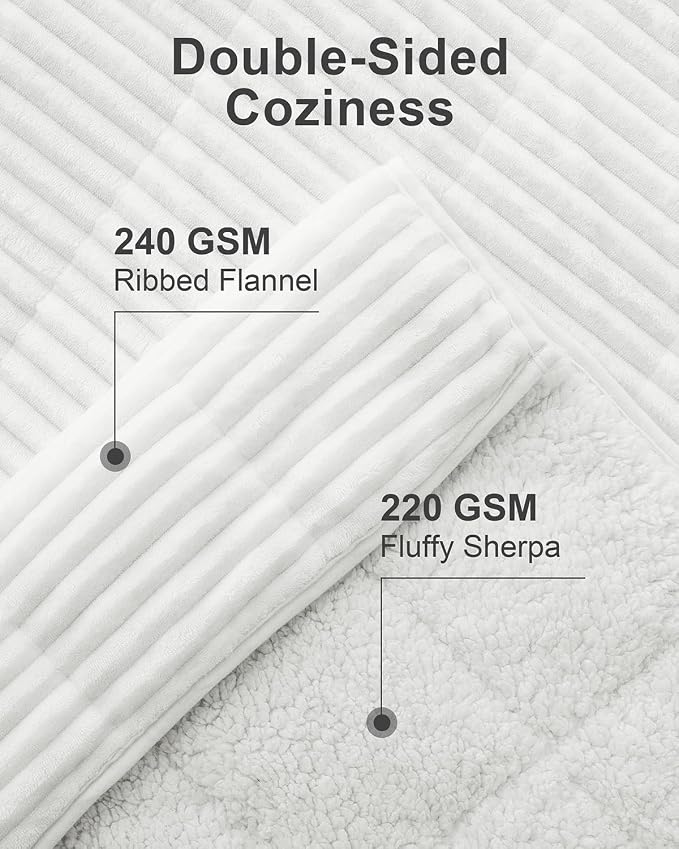Sherpa Fleece Adult Weighted Blankets 20lbs - Image 2