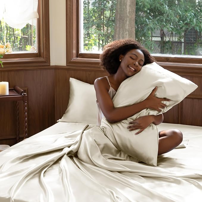 CozyLux Satin Sheets King Size Sheet Set - Image 7