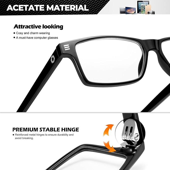 ANYLUV Blue Light Glasses Men Woman, Eye Strain Relief Eye Protection - Image 4