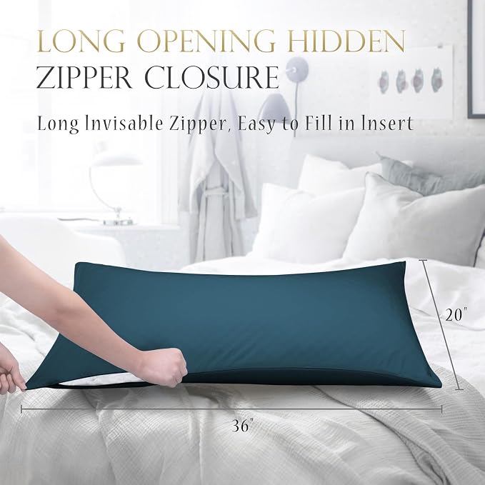 ELIBABA Cooling Bamboo Side Sleeper Pillowcase, King Size, 20x36 Inches - Image 5