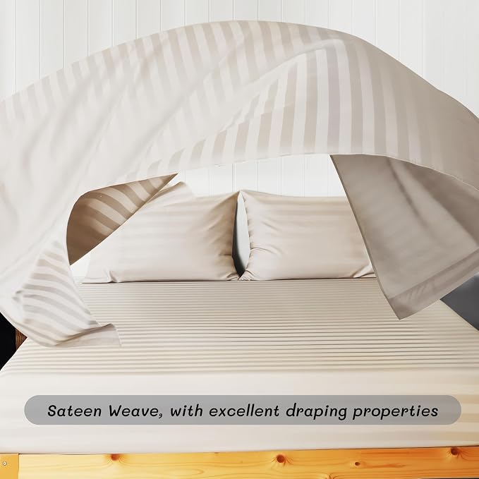 Cotton Flat Sheets Only, 600 TC 100% Cotton Flat Sheet Top Sheet Only, Cal King - Image 9