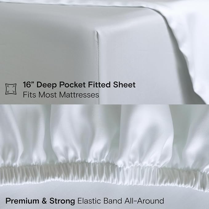 DOZ Sheet Set, 100% Viscose derived from Bamboo, Organically Grown, Buttery Soft - Image 5