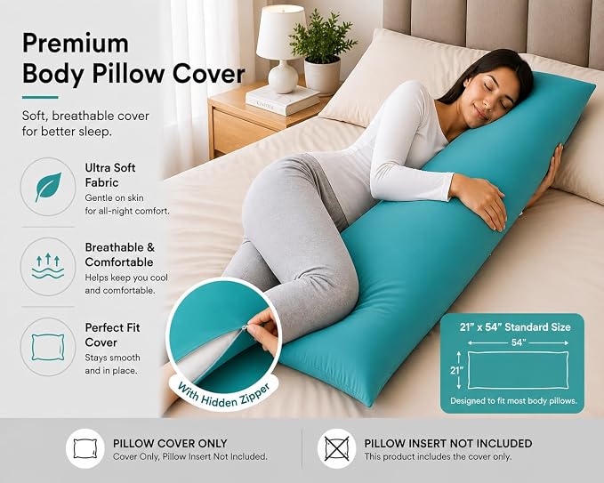 Evolive Ultra Soft Microfiber Body Pillow Cover/Pillowcases 21"x54" - Image 4