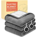 HOMLYNS LuxeHeat Heated Blanket Electric Blanket Queen Size, Soft Flannel by HOMLYNS