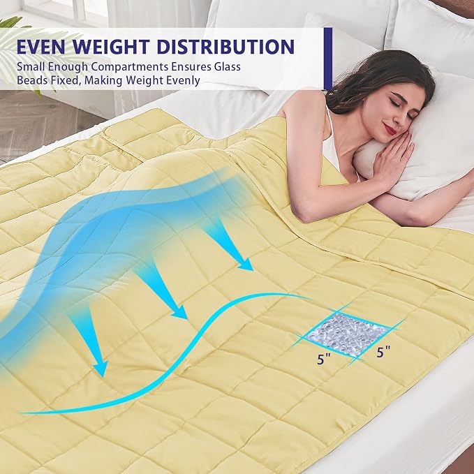 yescool Weighted Blanket for Adults Cooling Heavy Blanket for Sleeping Perfect - Image 3