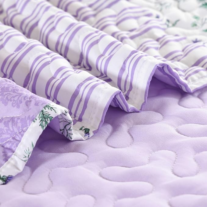 YIKUSH Quilt Sets Twin Size Floral Quilt Set 2 Pieces Bedding Set Bedspreads - Image 5