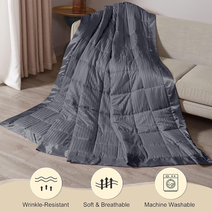 downluxe Weighted Blanket Queen Size, 15 lb Weighted Blanket - Image 6