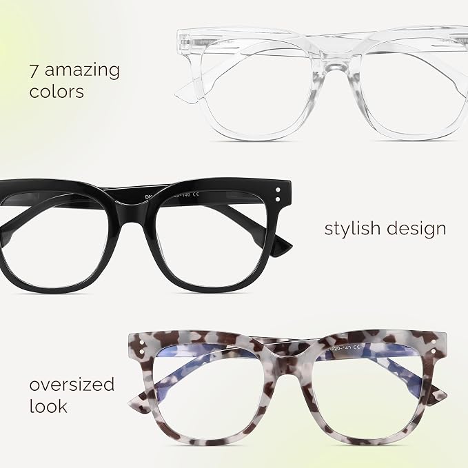 miyya Blue Light Glasses for Women & Men – Oversized UV & Blue Light Blocker - Image 8
