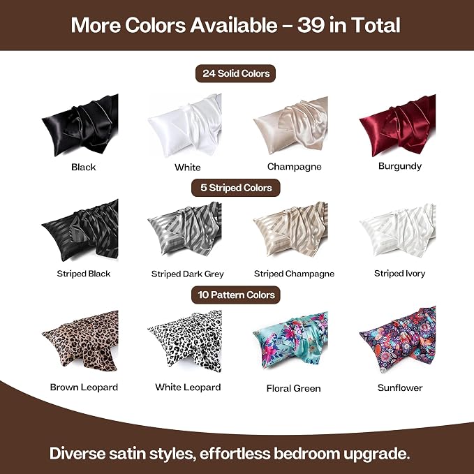 MR&HM Satin Body Pillow Cover, Soft and Breathable Body Pillow Case - Image 7