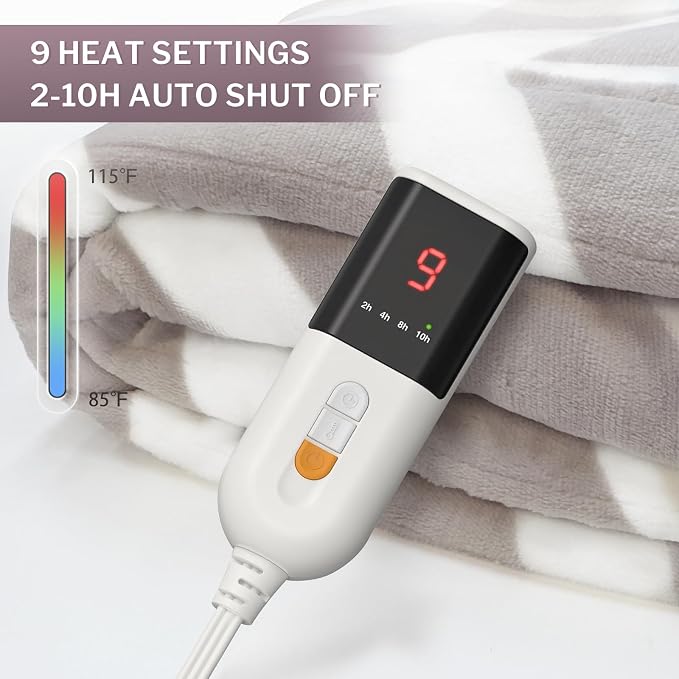 VENTIMI Electric Blanket Heated Throw, Fast Heating Blankets - Image 2