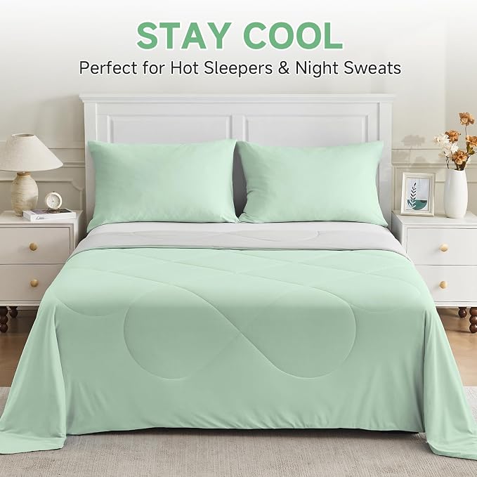 HOMFINE Cooling Comforter Japanese Double-Sided Cold Tech Fabric Cooling Blanket - Image 5