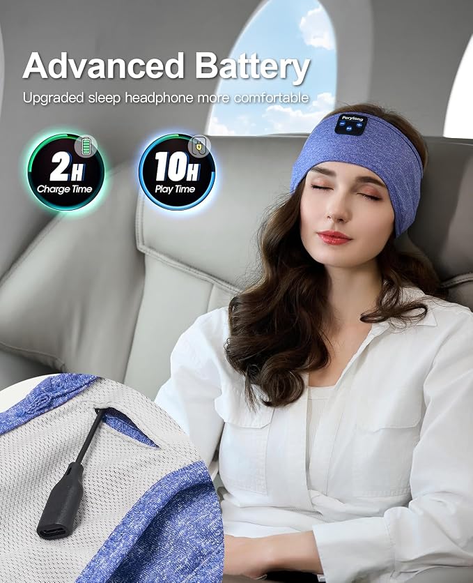 Perytong Sleep Headphones Wireless, Air Travel, Meditation - Image 6