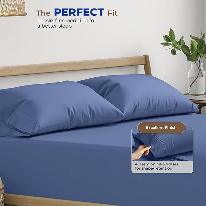 Thread Spread 100% Egyptian Cotton King Size Pillow Cases Set of 2 - Image 4