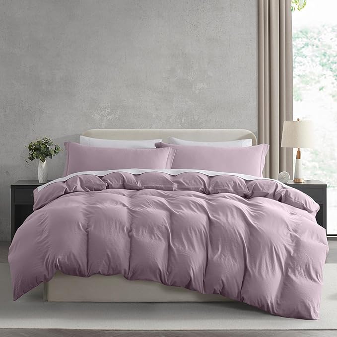 Nestl Dusty Purple California King Duvet Cover Sets by Nestl