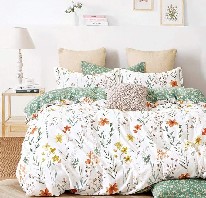SLEEPBELLA Duvet Cover Queen, 600 Thread Count Cotton 3pcs Bedding Set Yellow by SLEEPBELLA