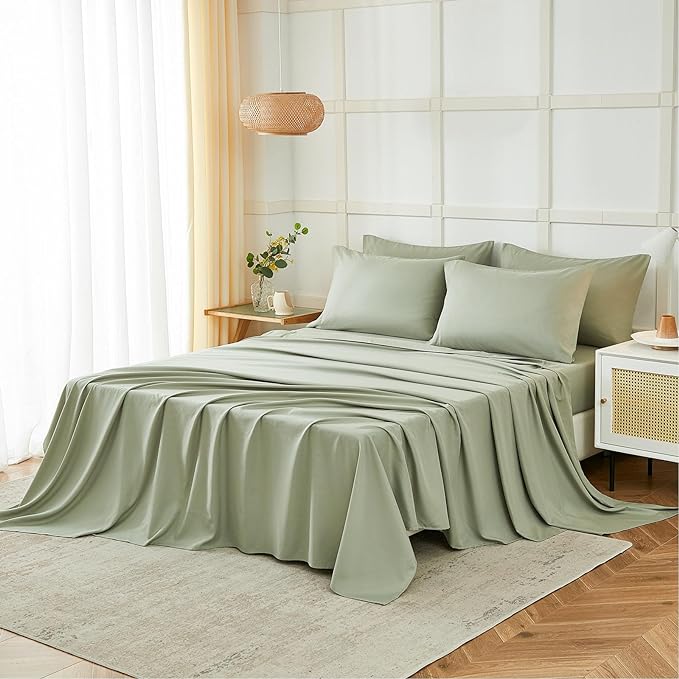 ILAVANDE Queen Sheets Set 6 Piece, Hotel Luxury Super Soft 1800 Series - Image 6