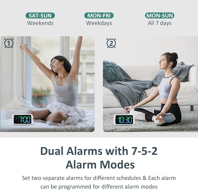 Odokee Dual Colorful Alarm Clock - Image 4