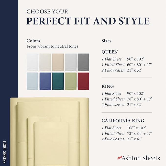 100% Egyptian Cotton King Size Sheets Set - Image 8